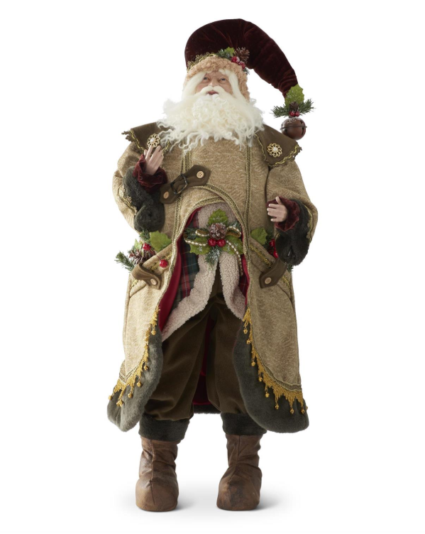 Woodland Santa w/Pine Springs & Gold Bells