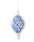 White & Blue Snowflake Finial Ornament