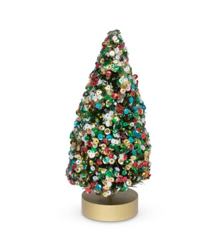 Sisal Tree with Sequins, 6.75 in.