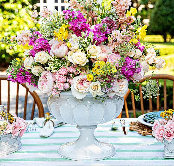 Berry & Thread Large Decorative Urn - Whitewash