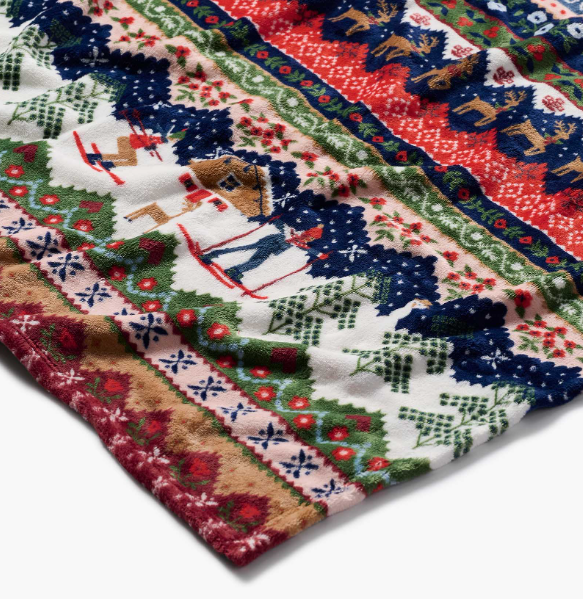 Ski Chalet Fleece Blanket