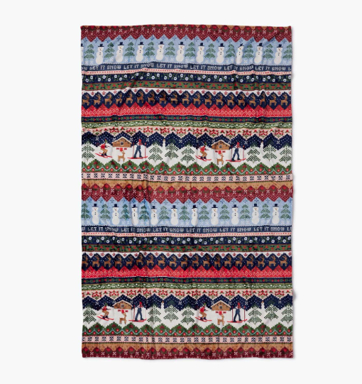 Ski Chalet Fleece Blanket