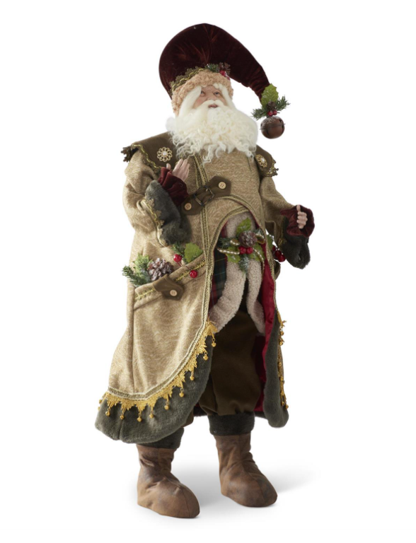 Woodland Santa w/Pine Springs & Gold Bells
