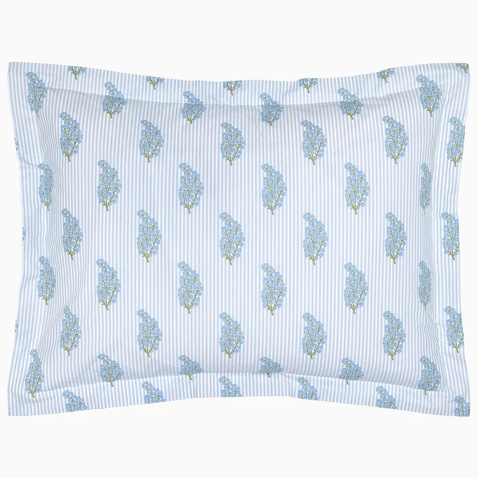 Nirvi Light Indigo Organic Sham Standard