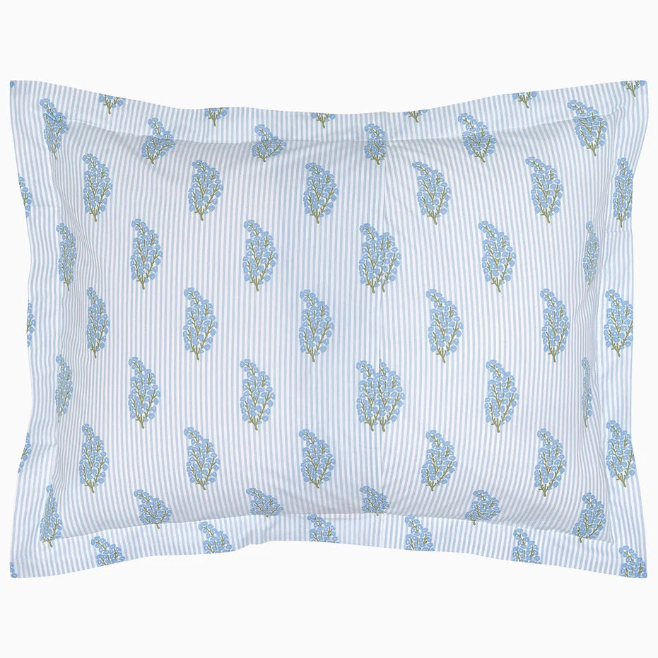 Nirvi Light Indigo Organic Sham Standard