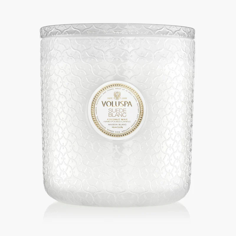 Suede Blanc 5 Wick Hearth Candle