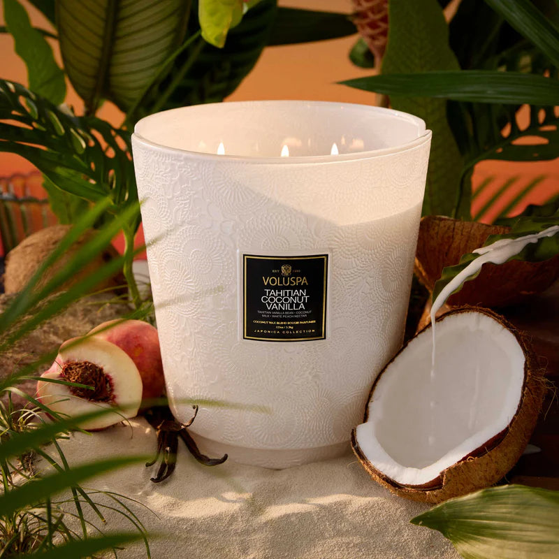 Tahitian Coconut Vanilla 5 Wick Hearth Candle