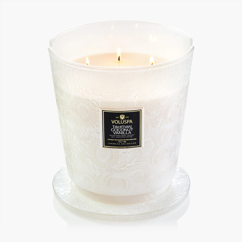 Tahitian Coconut Vanilla 5 Wick Hearth Candle