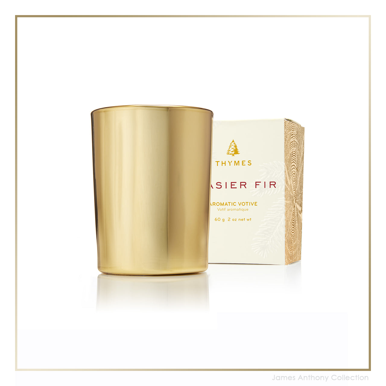 Frasier Fir Gold Votive Candle