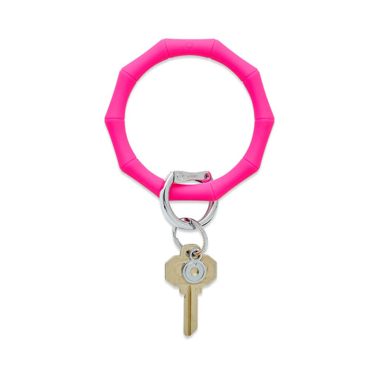 Silicone Big O Key Ring Tickled Pink Bamboo