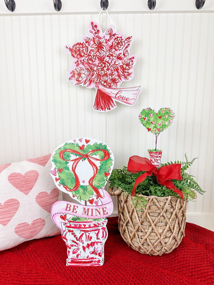 Love Bouquet PVC Door Hanger