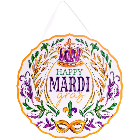 Mardi Gras PVC Door Hanger