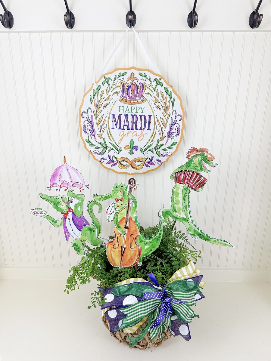 Mardi Gras PVC Door Hanger