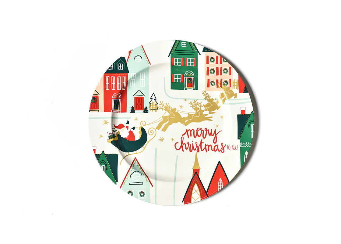 Vintage Christmas Village 14 Platter