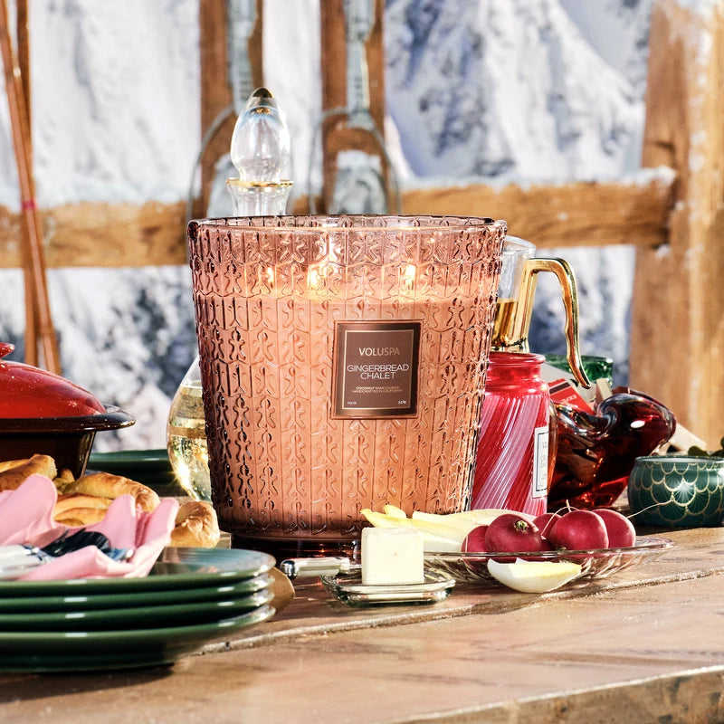 Gingerbread Chalet 5 Wick Hearth Candle