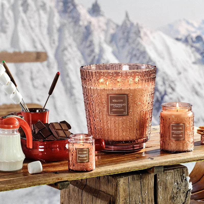 Gingerbread Chalet 5 Wick Hearth Candle