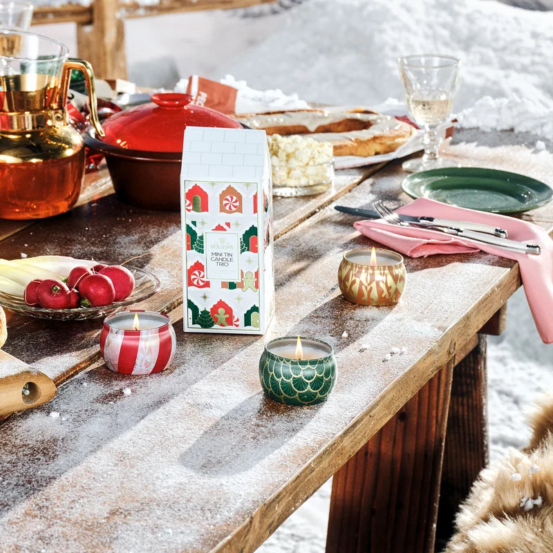 Holiday Village Mini Tin Trio