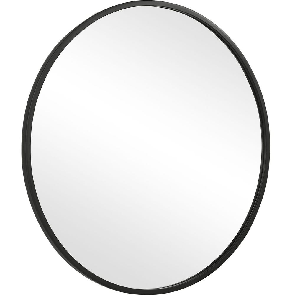 Round Mirror Black Frame