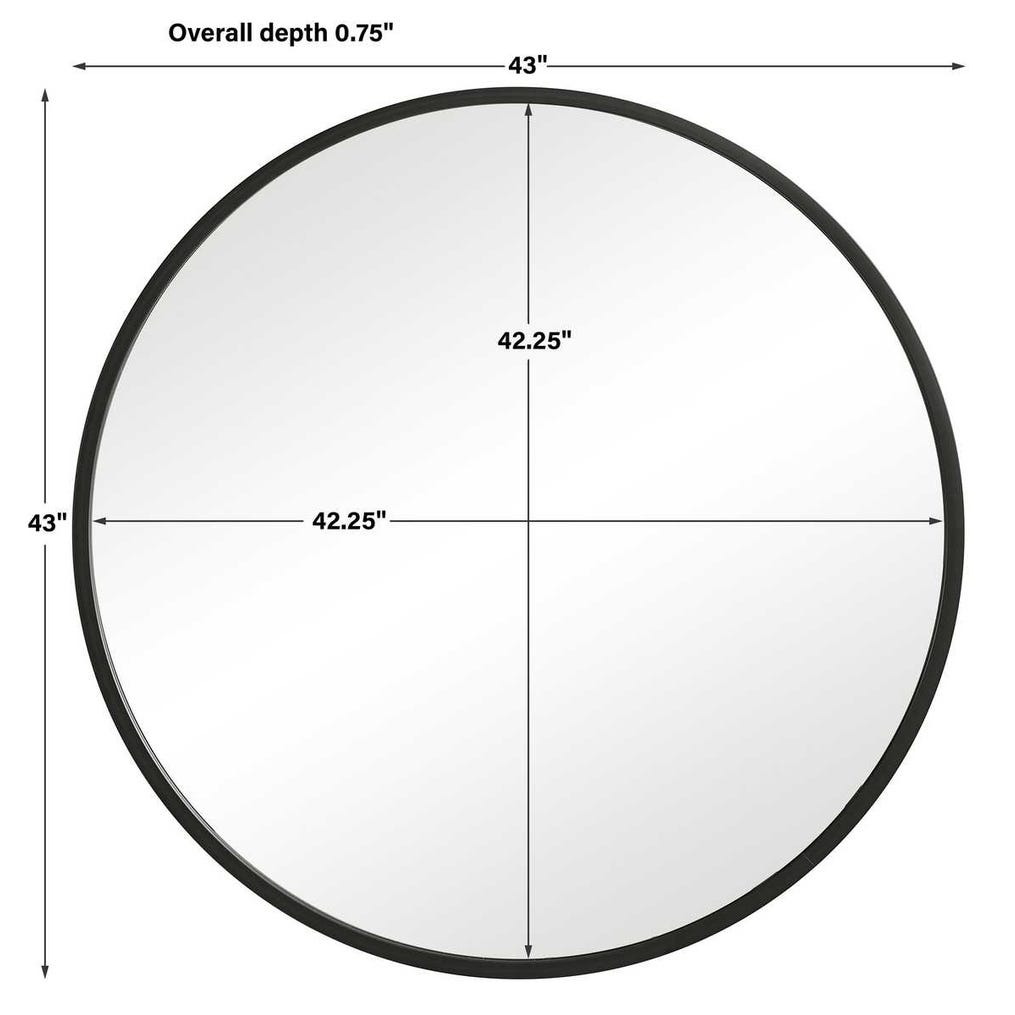Round Mirror Black Frame