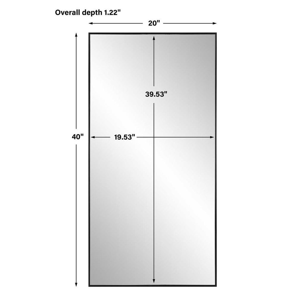 Black Rectangle Mirror