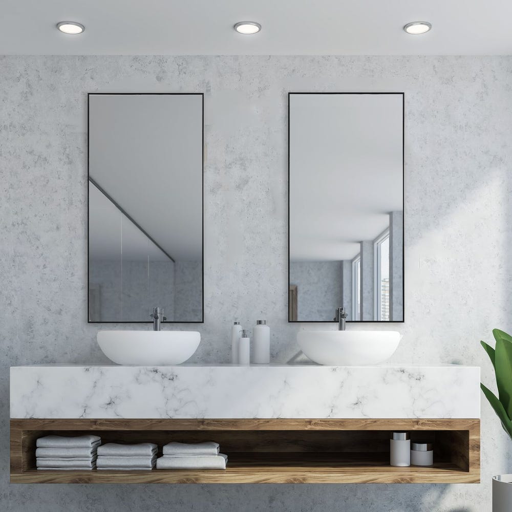 Black Rectangle Mirror