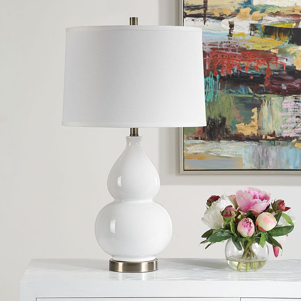 White Bubble Table Lamp