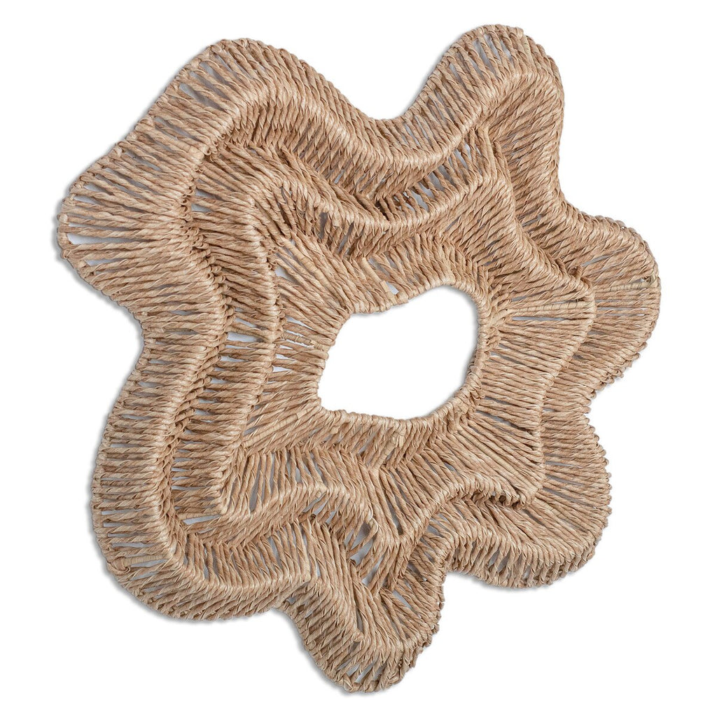 Small Organic Banana Leaf Wall Decor, Natural