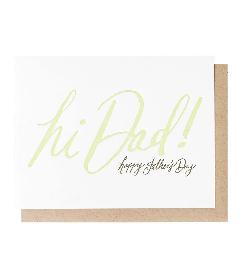 Hi Dad! Letterpress Greeting Card