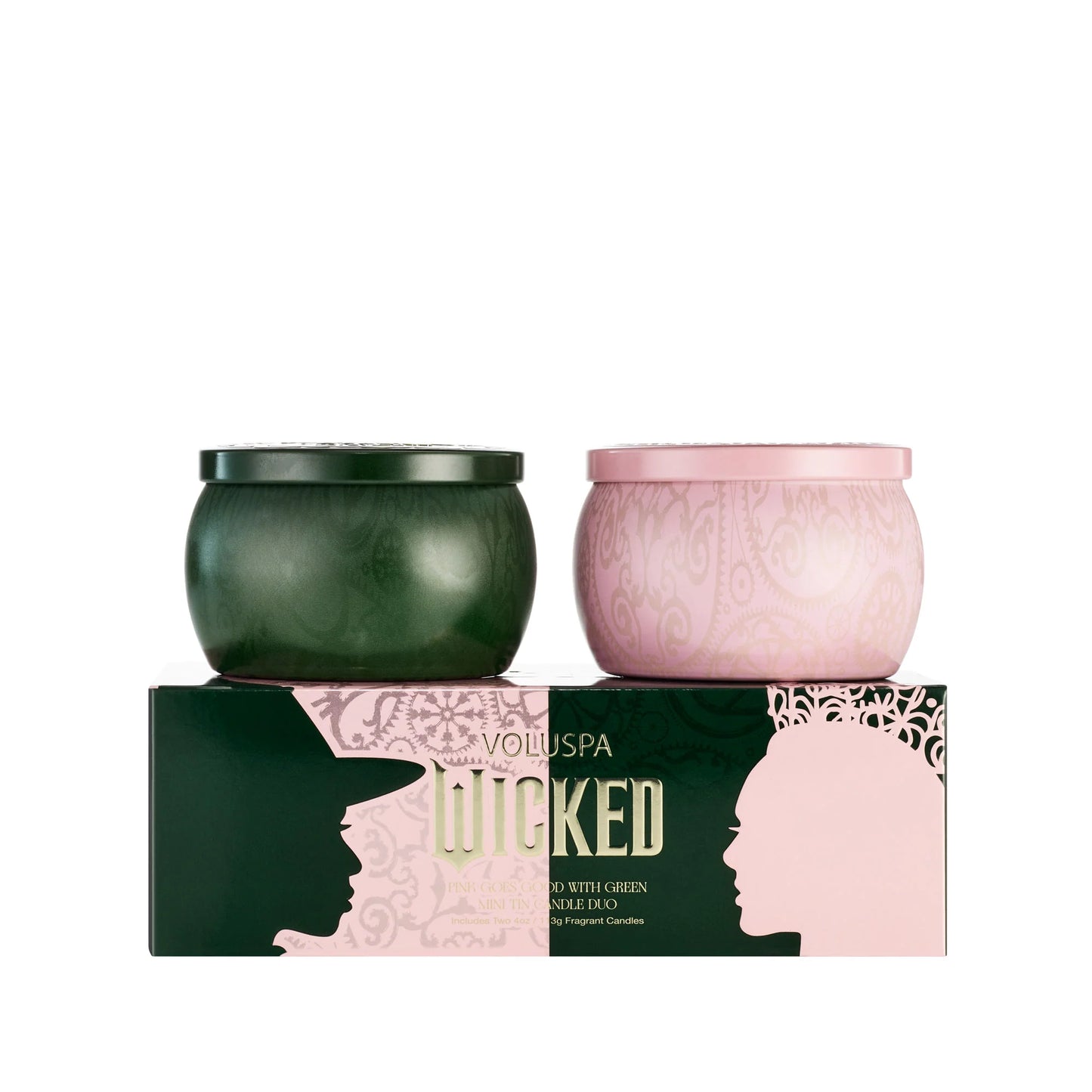 "Pink Goes Good With Green" Mini Candle Duo