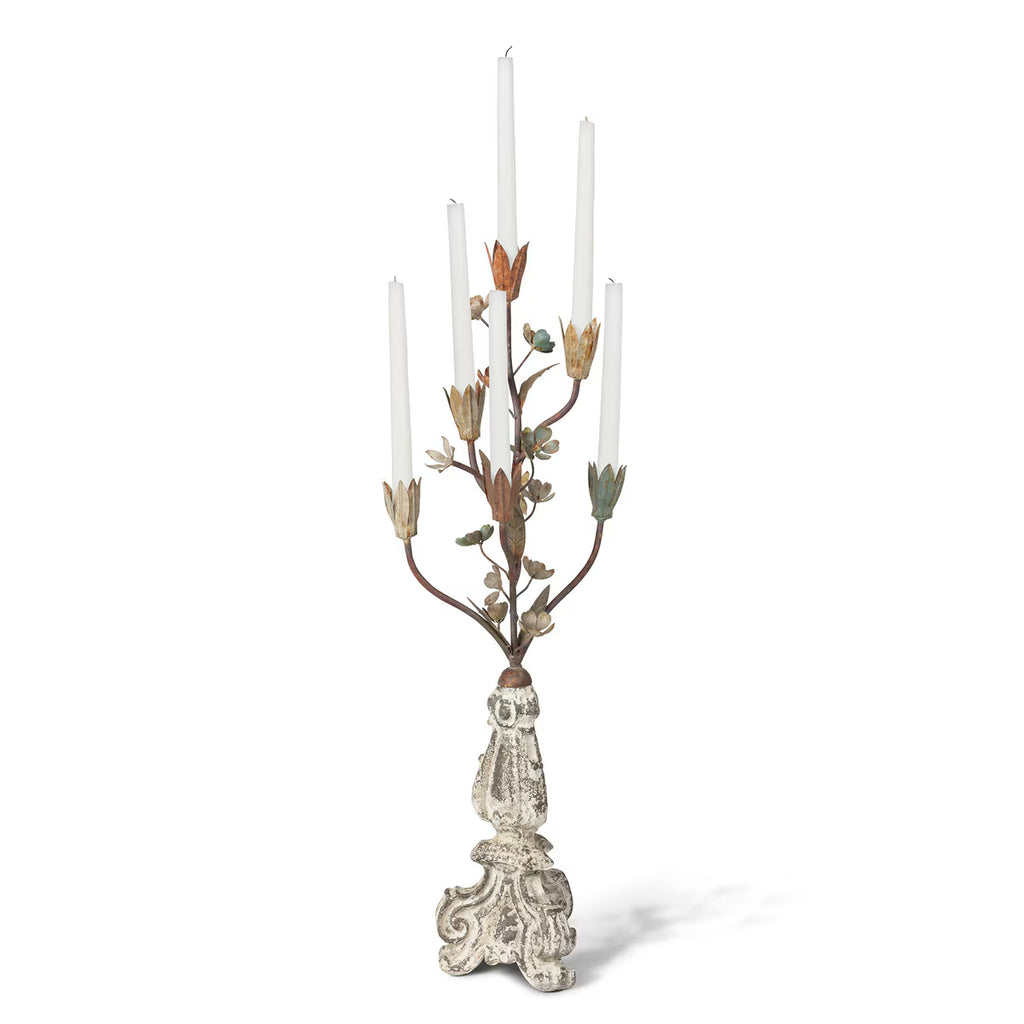 Iron Candle Holder, 32.48"H