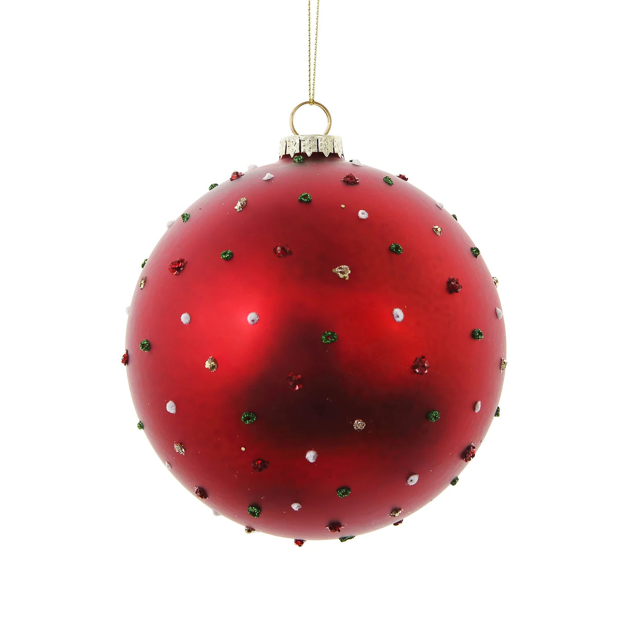 Red Embroidered Dots Ball