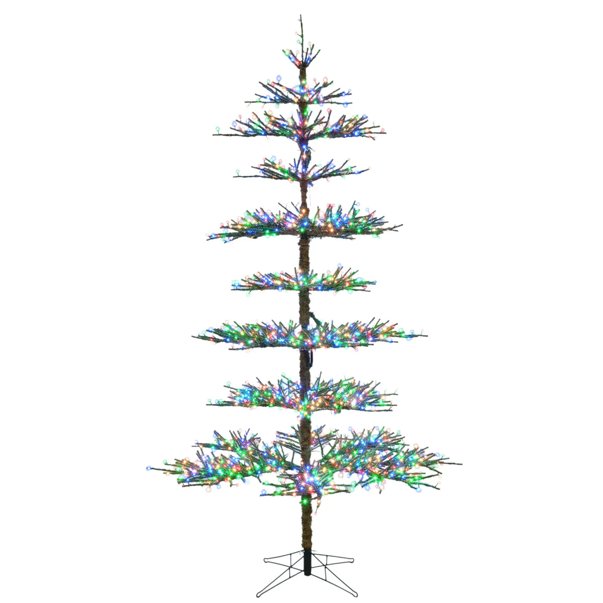 9' Twig Pine Christmas Tree w/ Multi Lights