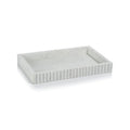 Camogli Scalloped Marble Tray - White - Large