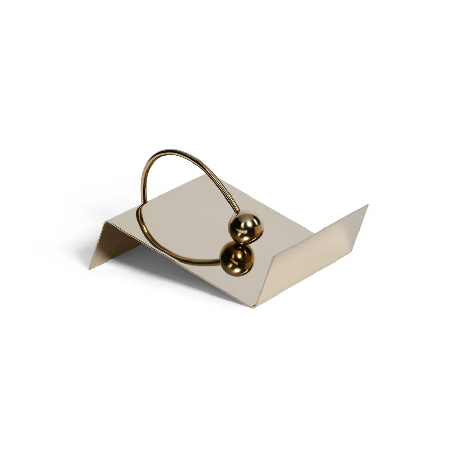 Sleek Cocktail Napkin Holder - Polished Gold