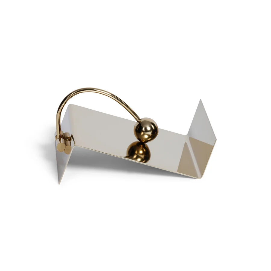 Sleek Cocktail Napkin Holder - Polished Gold