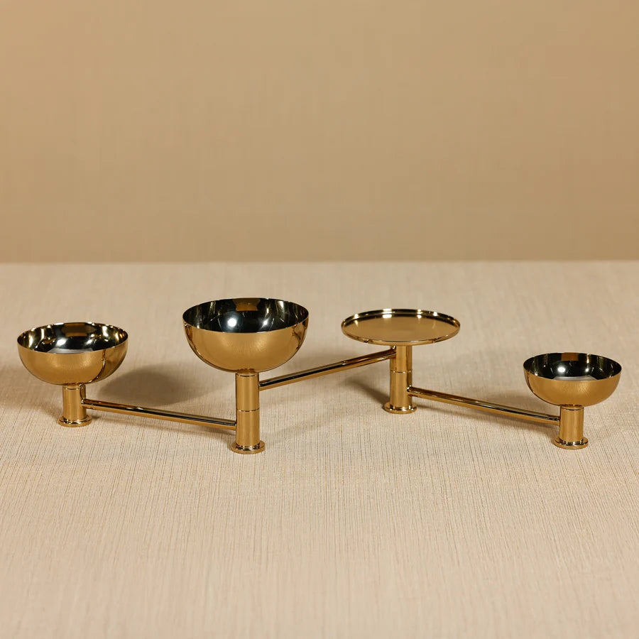 Swivel Condiment Set - Polished Gold