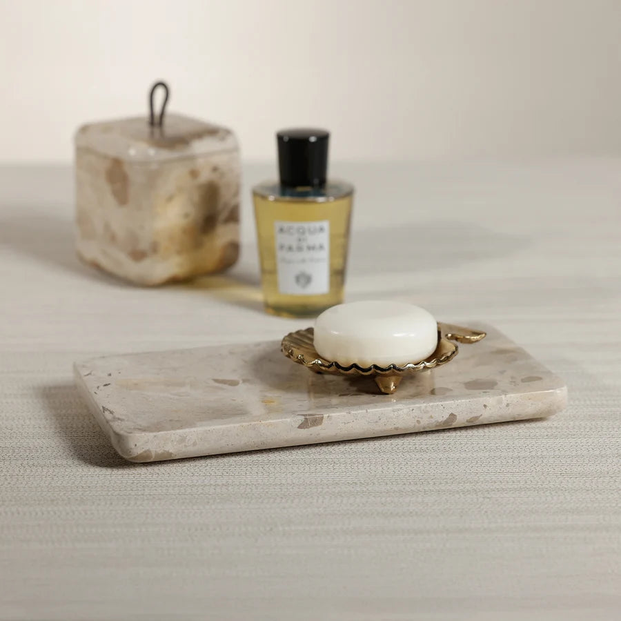 Crema Fossil Marble Vanity Tray