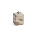 Crema Fossil Marble Lidded Vanity Jar