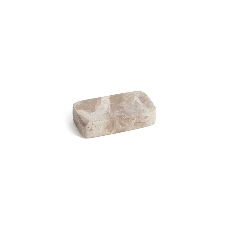 Crema Fossil Marble Soap Bar Holder