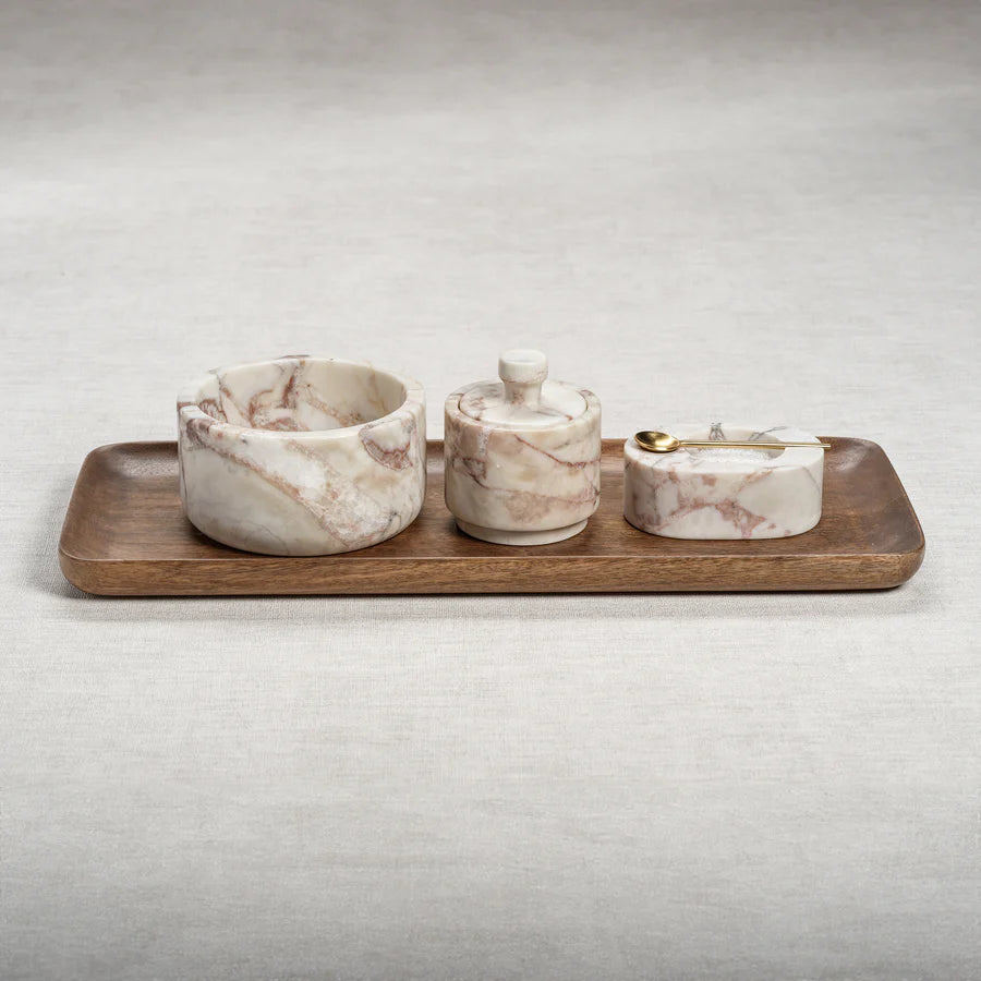 Rosso Verona Matte Marble Lidded Jar