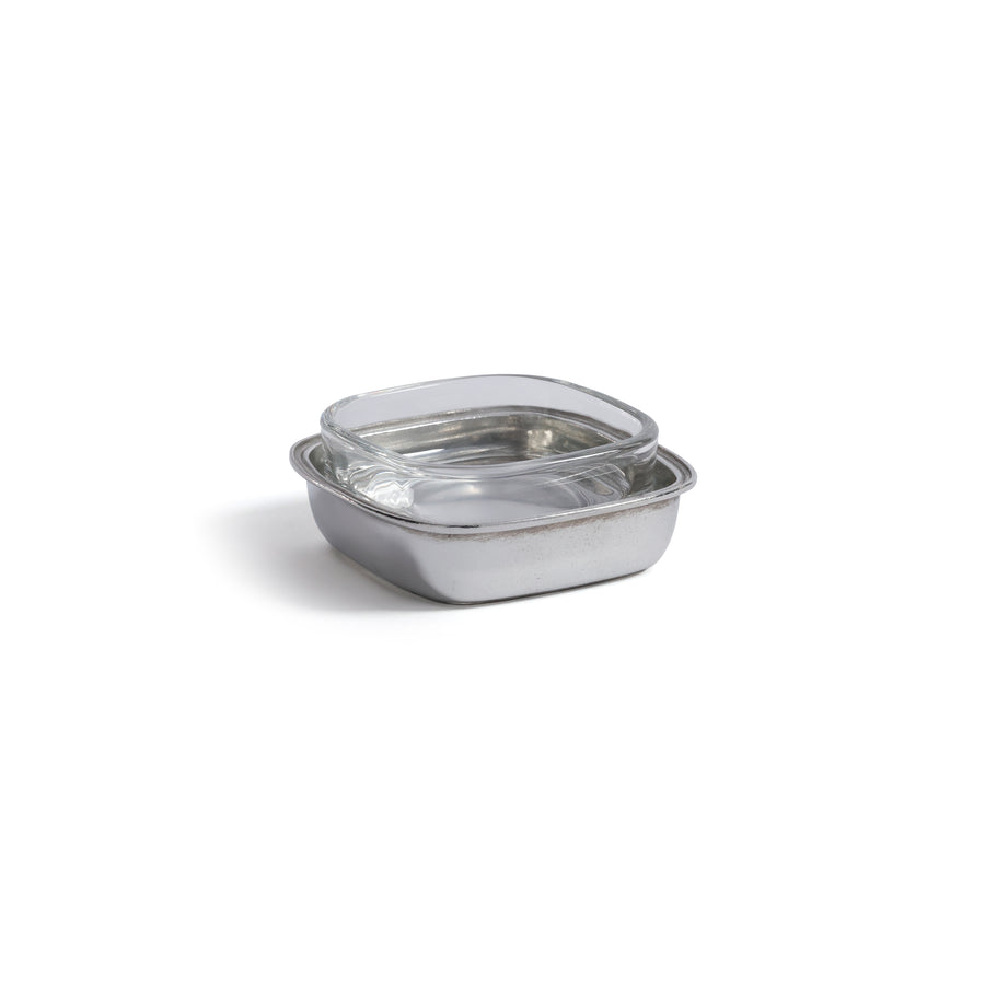 St. Moritz Pewter and Glass Single Condiment Set