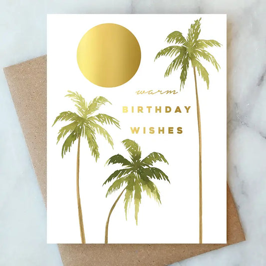 Golden Sun Birthday Greeting Card