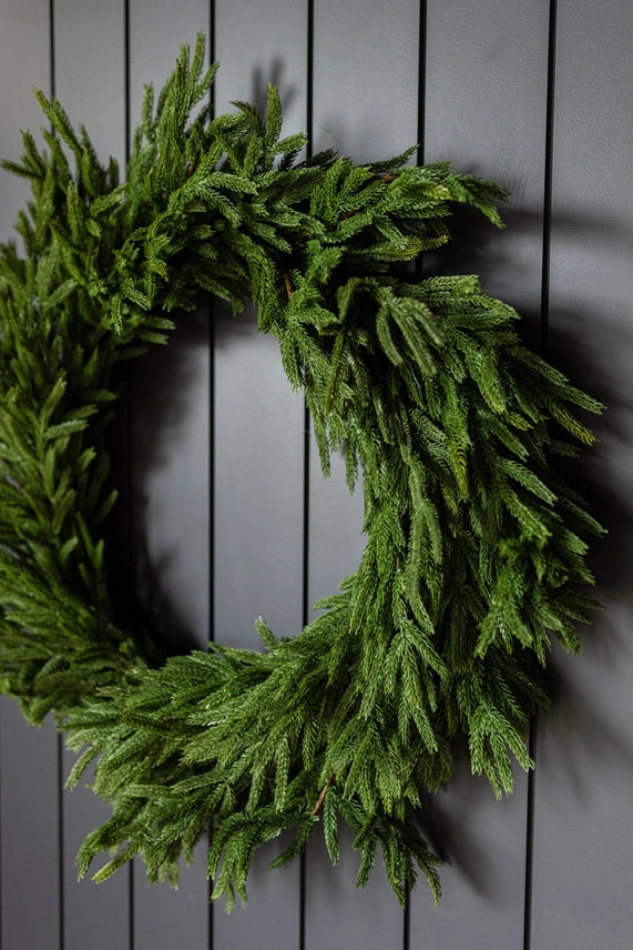 Norfolk Full Real Touch Wreath - 14"
