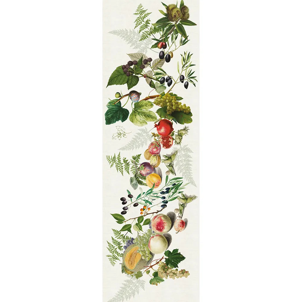 Abondance D'Automne Naturel Tablerunner, Cotton-Linen Blend