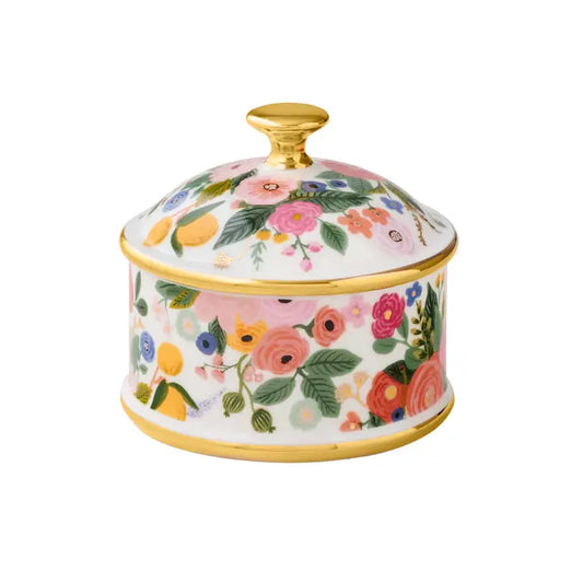 Garden Party Round Porcelain Box