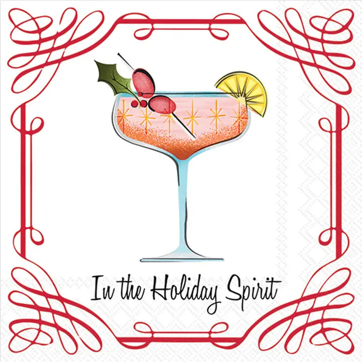 Holiday Spirit Christmas Paper Cocktail Napkins Pk/20