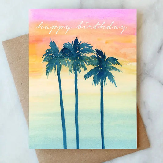 Sunset Birthday Greeting Card