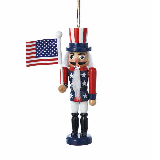 American Flag Nutcracker Ornament 5"
