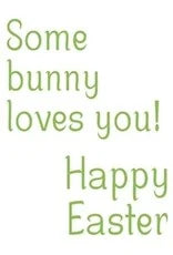 Easter Glasses Die-Cut Triple-Fold Greeting Card
