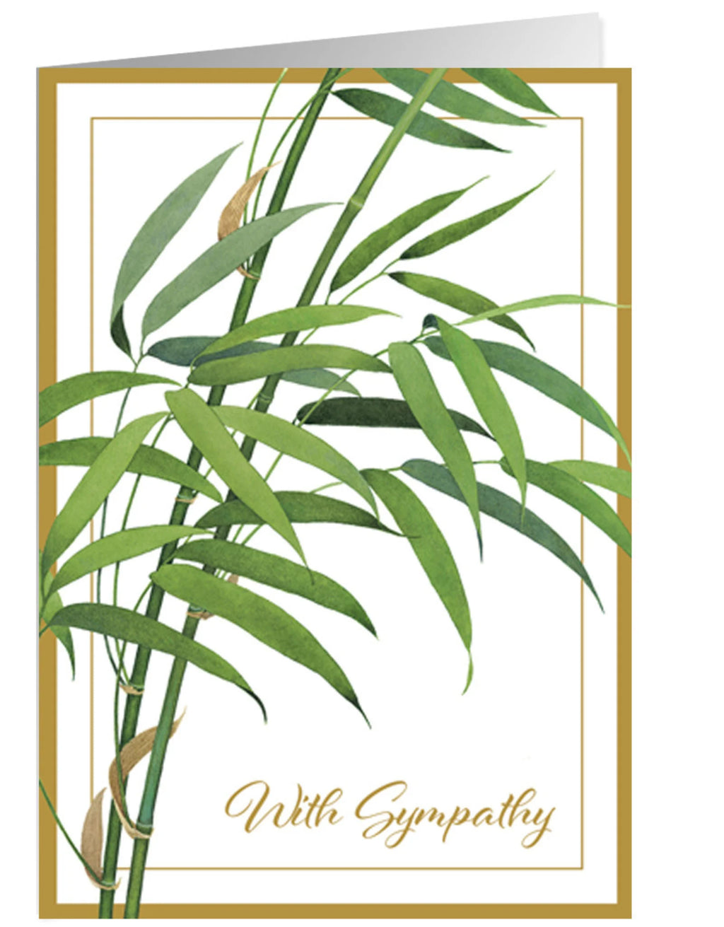 Sympathy Card Bamboo Leaves